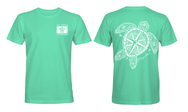 White Compass Sea Turtle T-Shirt